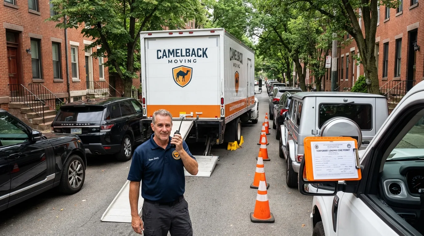 City street loading permit setup in Morganville, NJ